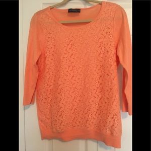 Lace 3/4 sleeve Sweater